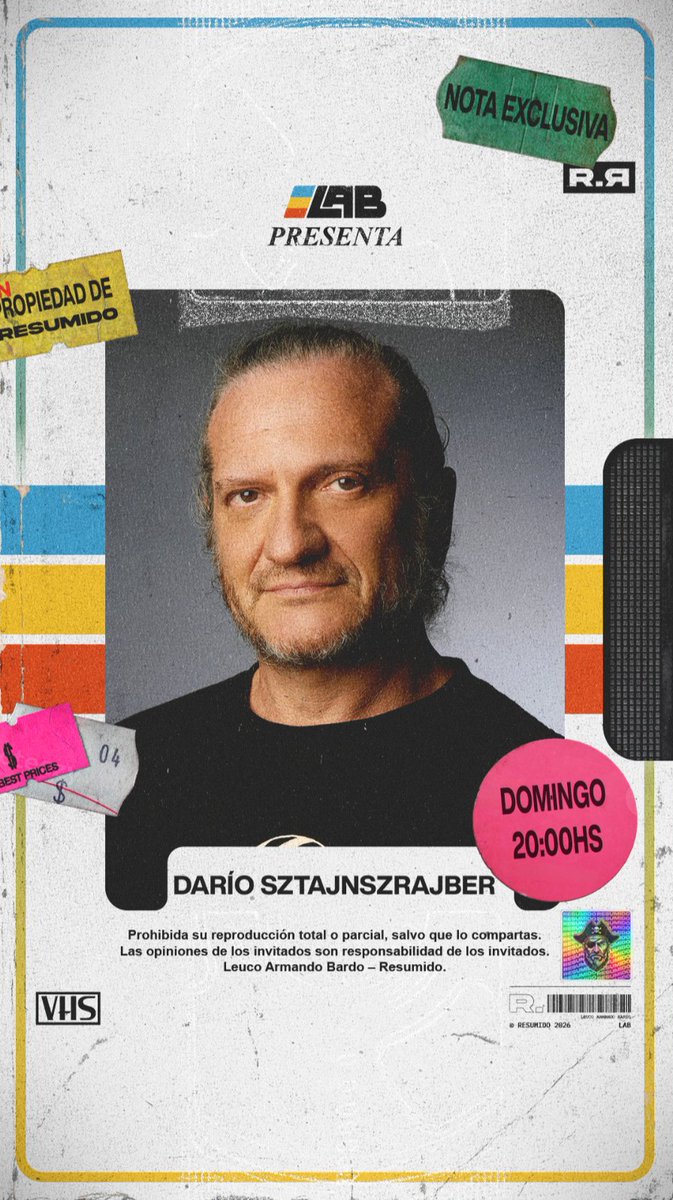 Darío Sztajnszrajber, Carlos Vives y Fabricio Ballarini son los invitados de "LAB" este domingo 20 hs
📲 No te pierdas el nuevo programa con Diego Leuco en el canal de Youtube de Resumido