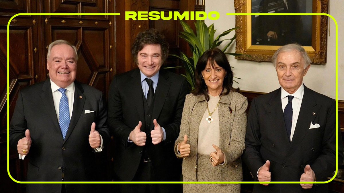 🇦🇷 Javier Milei recibió en Casa Rosada al gran maestre de la Orden de Malta, Frey John Dunlap.

Del encuentro participaron el canciller Pablo Quirno, el secretario de Culto Agustín Caulo y representan