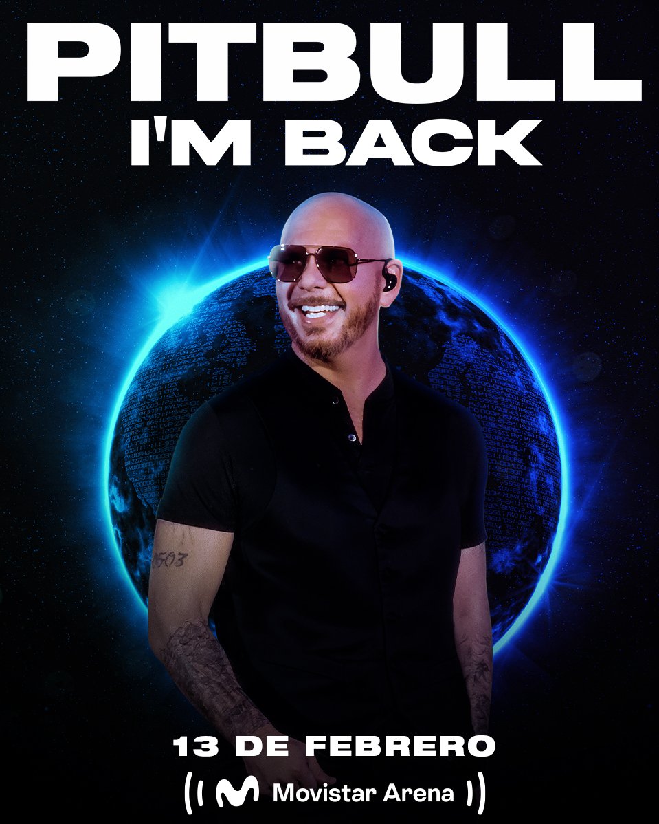 PITBULL por primera vez en Argentina 🇦🇷

📆 13 DE FEBRERO DE 2027
🎫 Preventa a partir del 2 de noviembre a las 10
🎫 Venta general a partir del 3 de noviembre a las 10