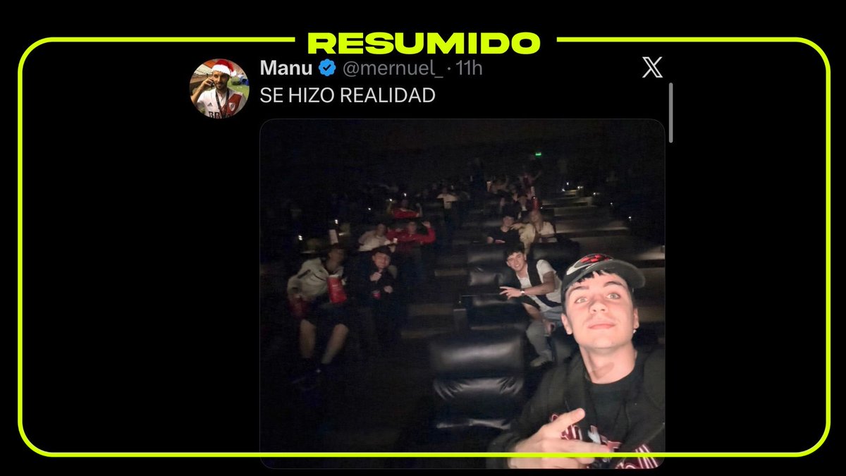 Mernuel cerró una sala de cine y vio el reestreno de Cars junto a varios de sus seguidores